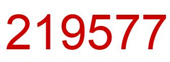 Número 219577 imagen rojo