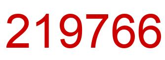 Number 219766 red image