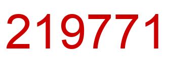Number 219771 red image