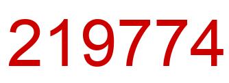 Number 219774 red image