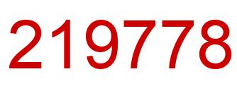 Number 219778 red image