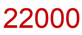 Number 22000 red image