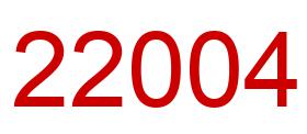 Number 22004 red image