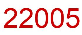 Number 22005 red image