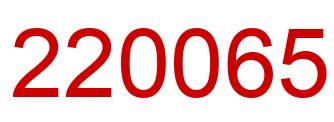Number 220065 red image