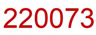 Number 220073 red image