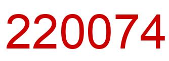 Number 220074 red image