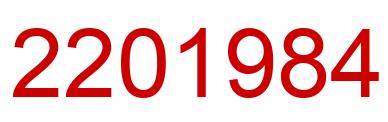 Number 2201984 red image