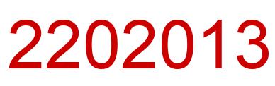 Number 2202013 red image