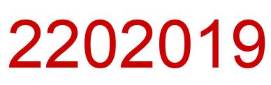 Number 2202019 red image