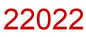 Number 22022 red image