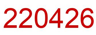 Number 220426 red image