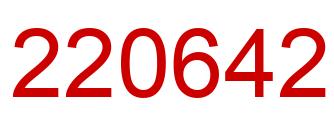 Number 220642 red image