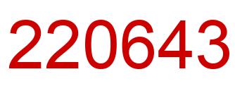 Number 220643 red image