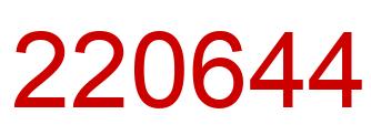 Number 220644 red image