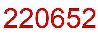 Number 220652 red image