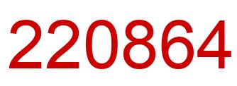 Número 220864 imagen rojo