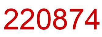 Number 220874 red image