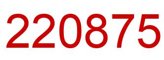 Number 220875 red image