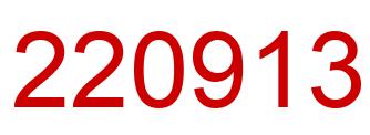 Number 220913 red image