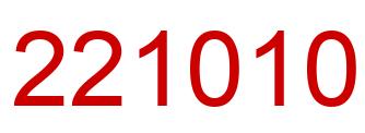 Number 221010 red image