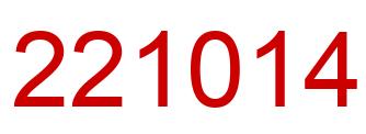 Number 221014 red image