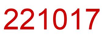 Número 221017 imagen rojo