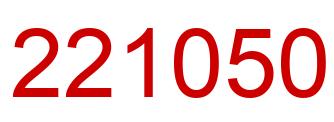 Number 221050 red image