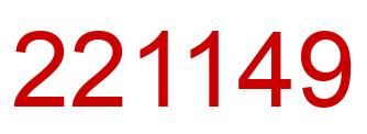 Number 221149 red image