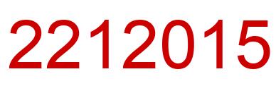 Number 2212015 red image