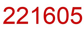 Número 221605 imagen rojo