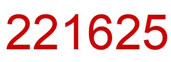 Número 221625 imagen rojo