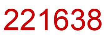 Number 221638 red image