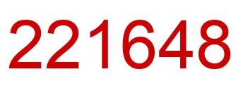 Number 221648 red image