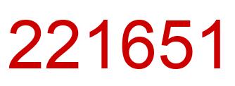 Number 221651 red image