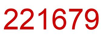 Number 221679 red image
