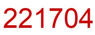 Number 221704 red image