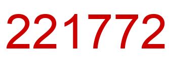 Number 221772 red image
