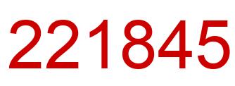 Number 221845 red image