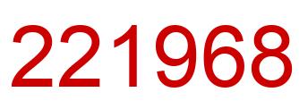 Number 221968 red image