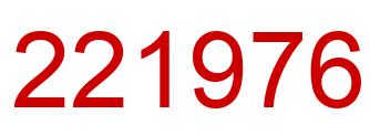 Number 221976 red image