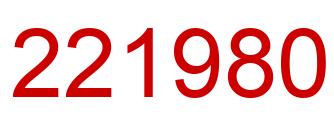 Number 221980 red image