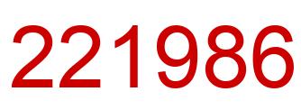 Number 221986 red image