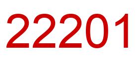 Number 22201 red image