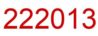 Número 222013 imagen rojo