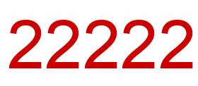 Number 22222 red image