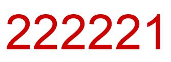 Number 222221 red image