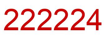Number 222224 red image