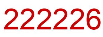 Number 222226 red image