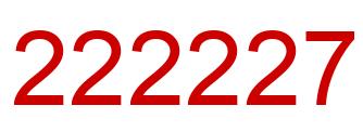 Número 222227 imagen rojo